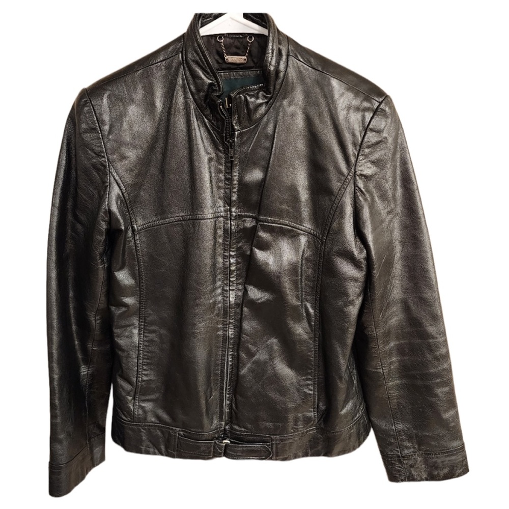 Women's Danier Genuine Black Soft Leather Moto Jacket - SZ 6-8